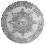 () Монета Уругвай 1854 год 20 сантимов ""  Медь  UNC